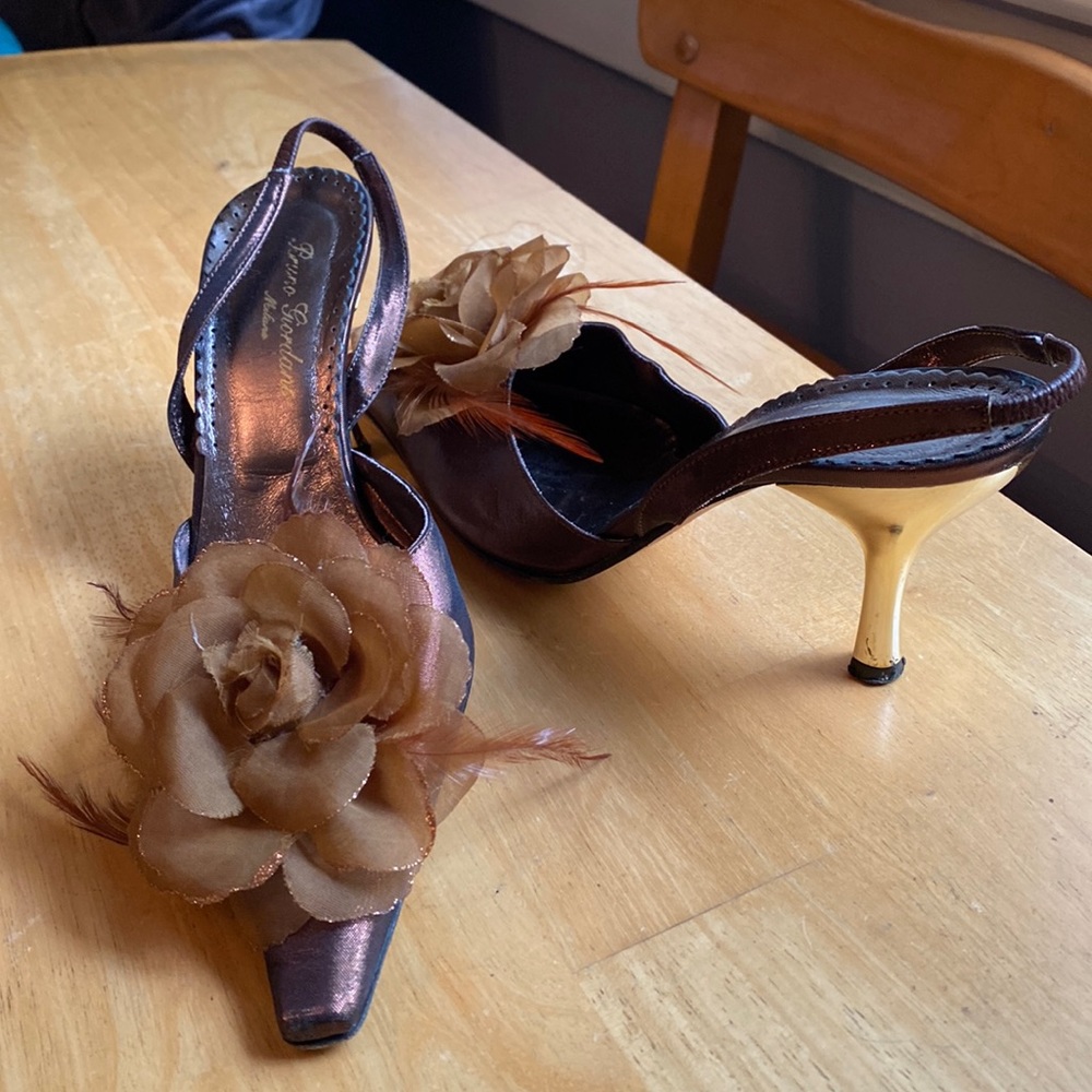 Bruno Giordano Italian shoe heels Size 37 Women's/ Ladies SLINGBACK USED
